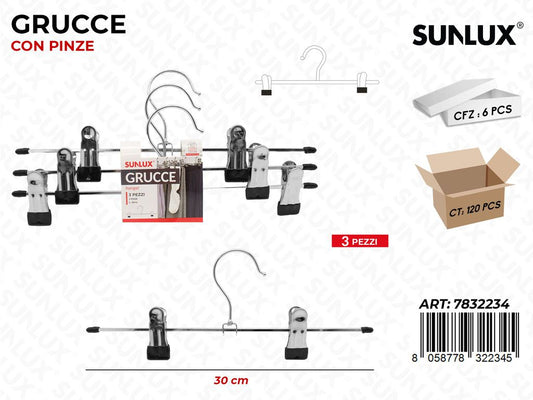 Sunlux Grucce c/ Pinze 30CM 3PCS
