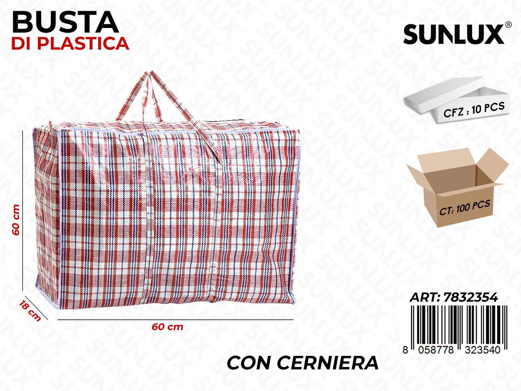 Busta Di Plastica Rossa 60*60*18Cm