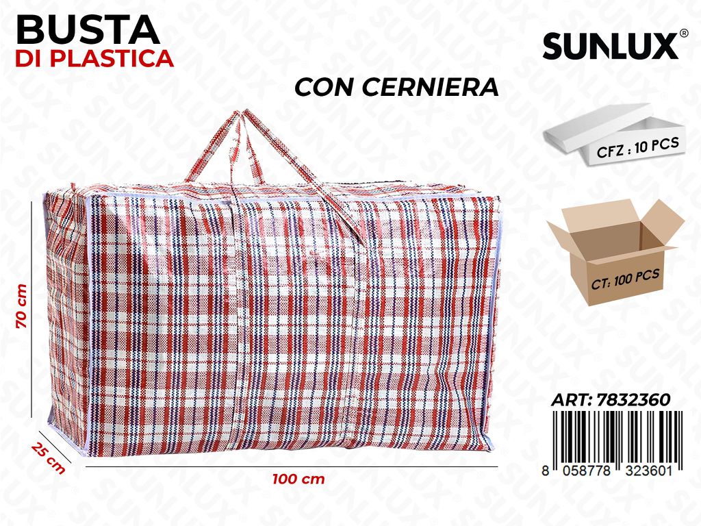 Busta di Plastica Rossa 100*70*25CM