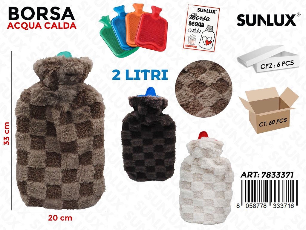 Sunlux Borsa Acqua Calda Ass. 2LT 20*33CM