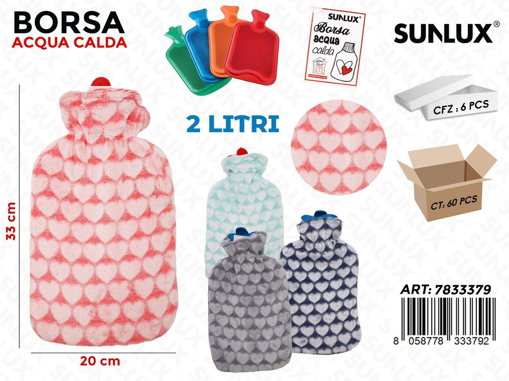 Sunlux Borsa Acqua Calda Ass. 2LT 20*33CM