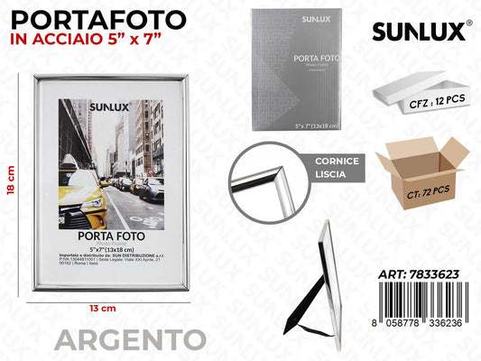 Portafoto in Acciaio Argento 13*18CM