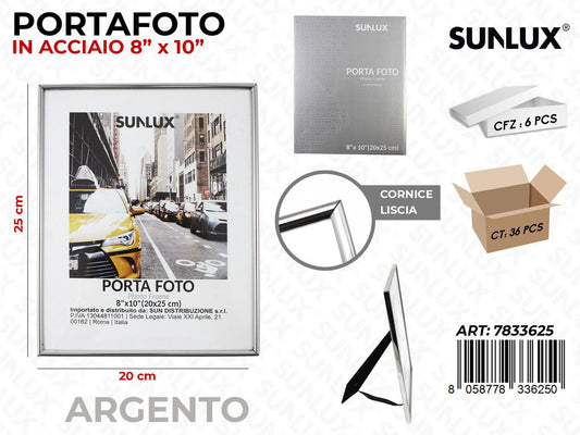 Portafoto in Acciaio Argento 20*25CM
