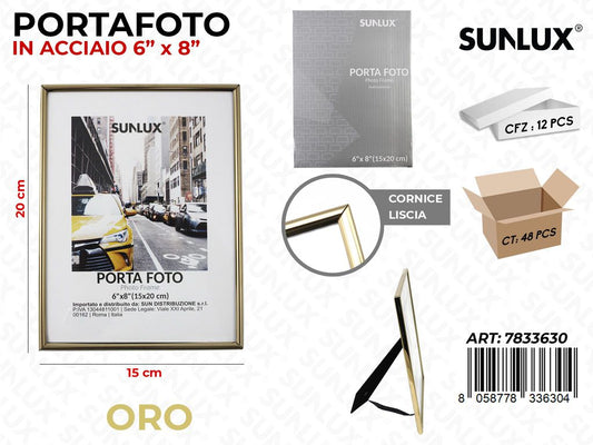 Portafoto in Acciaio Oro 15*20CM