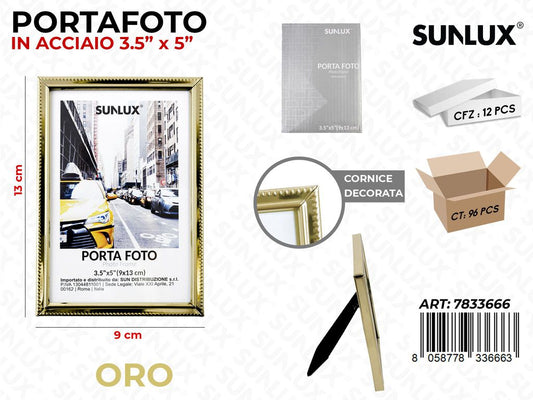 Portafoto in Acciaio Oro 9*13CM