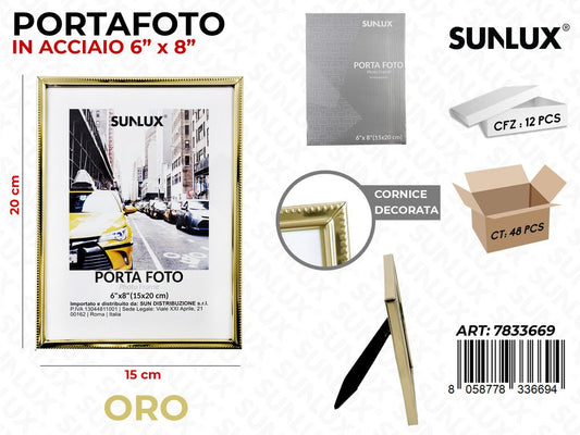 Portafoto in Acciaio Oro 15*20CM