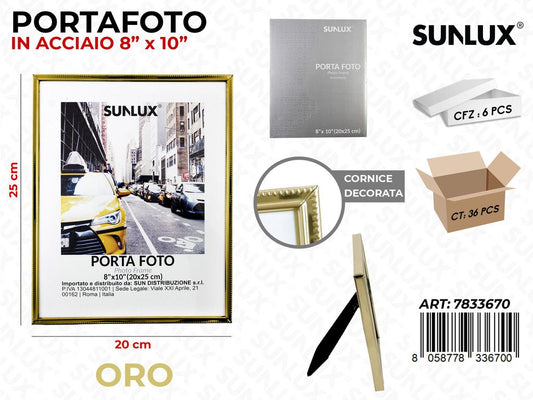 Portafoto in Acciaio Oro 20*25 Cm