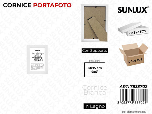 Cornice Bianco c/ Supp. 10*15CM 4*6