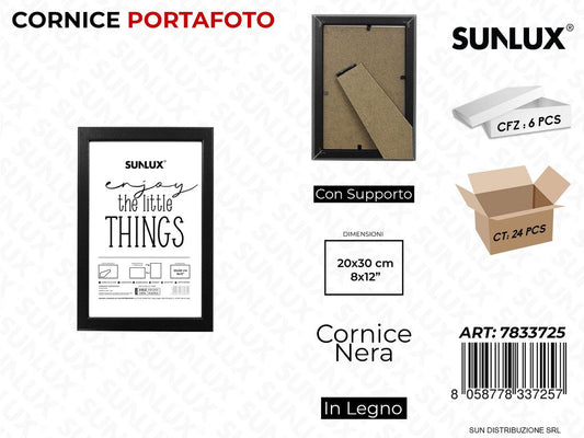 Cornice Nero c/ Supp. 20*30CM 8*12