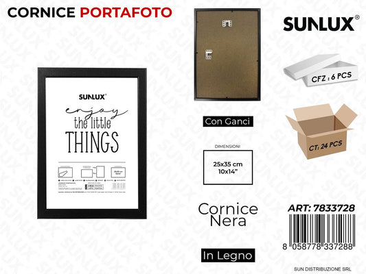 Cornice Nero c/ Ganci 25*35CM 10*14