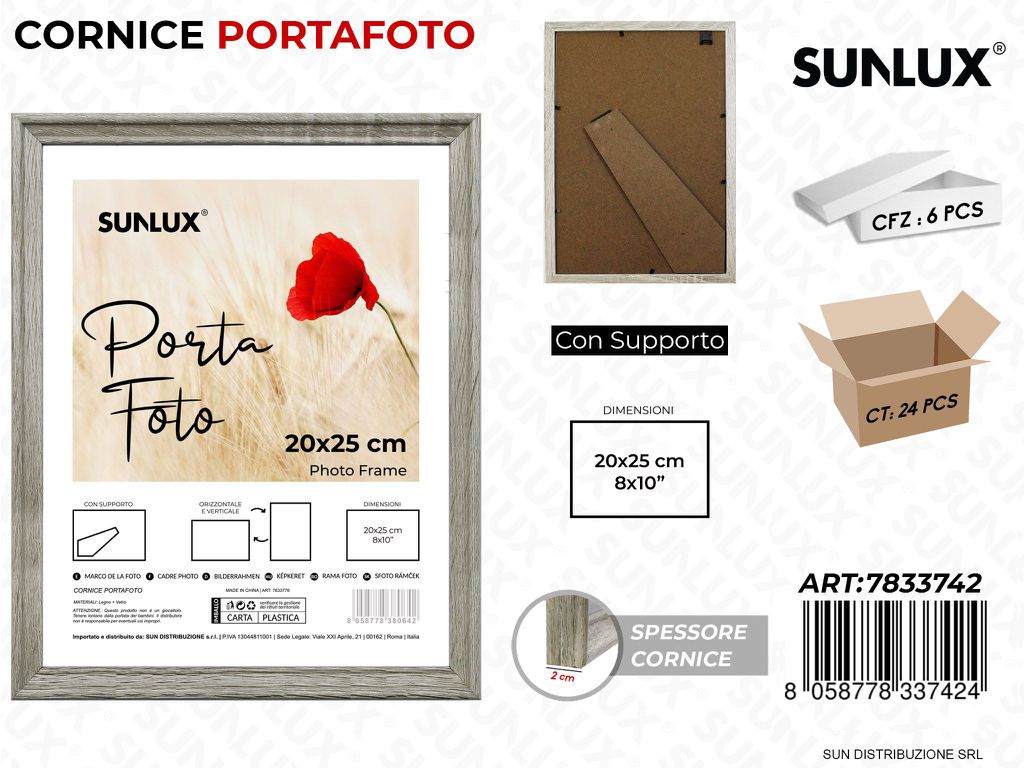 Cornice c/ Supporto 20*25CM 8*10