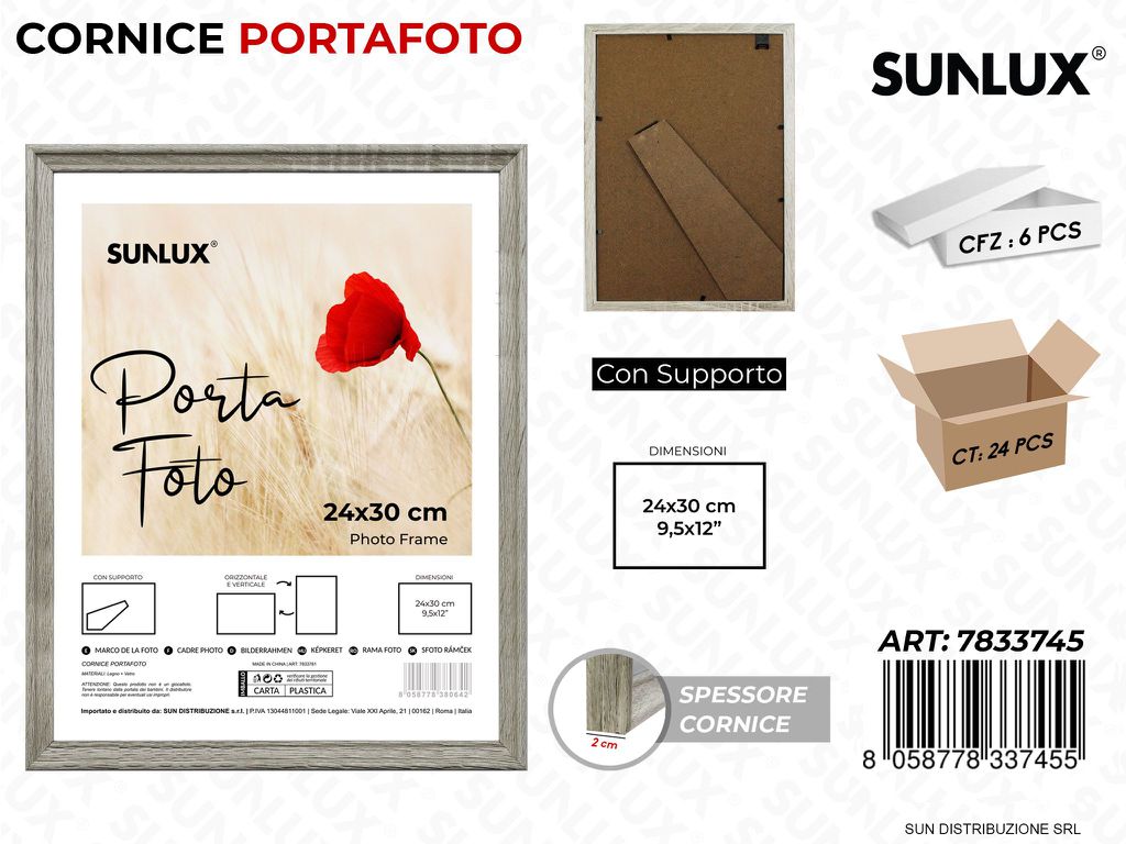 Cornice c/ Supporto 24*30CM 9.5*12