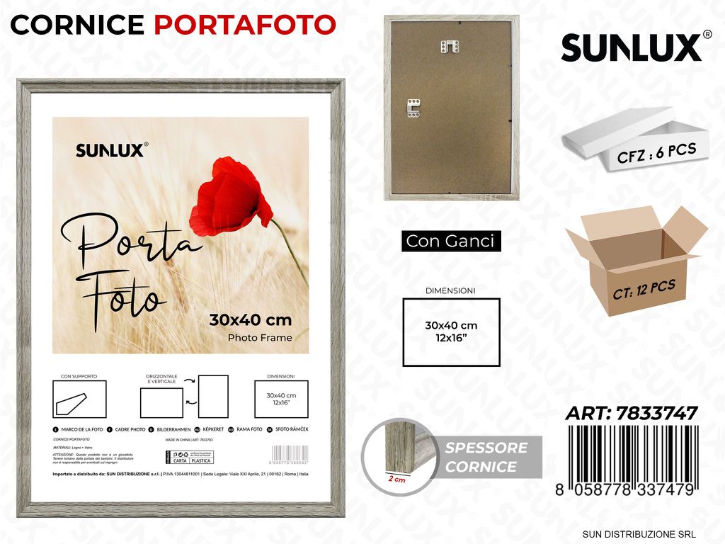 Cornice c/ Ganci 30*40CM 12*16