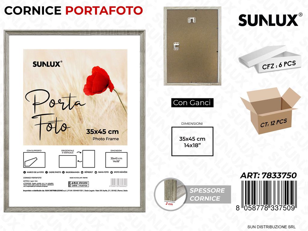 Cornice c/ Ganci 35*45CM 14*18