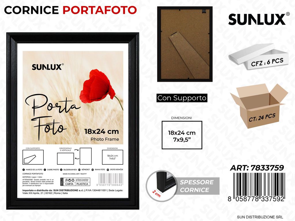 Cornice c/ Supporto 18*24CM 7*9.5