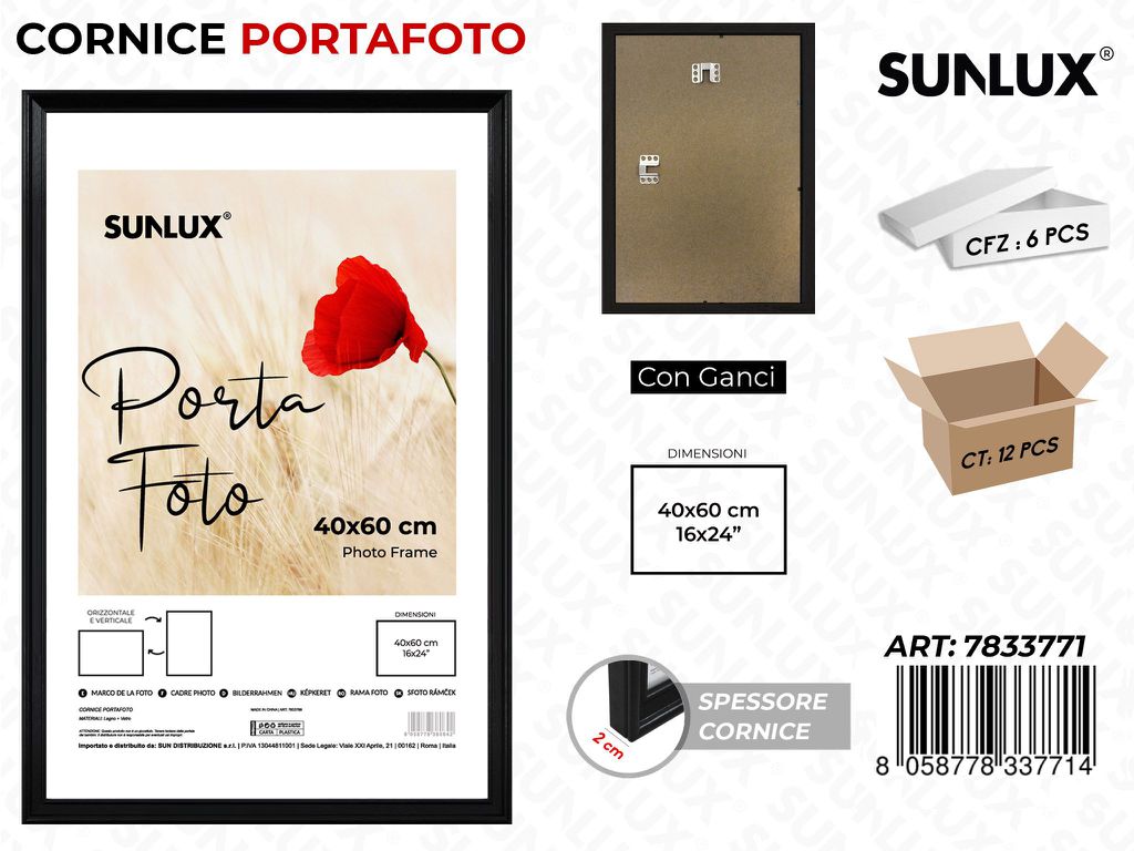 Cornice c/ Ganci 40*60CM 16*24