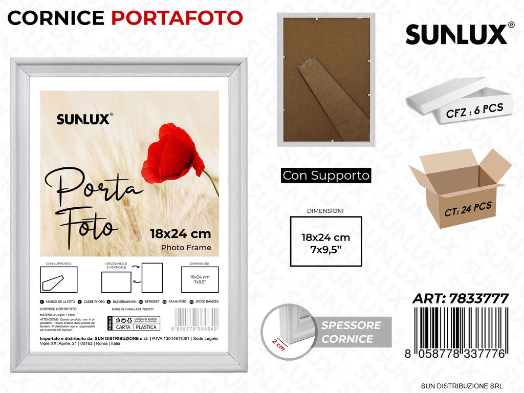 Cornice c/ Supporto 18*24CM 7*9.5