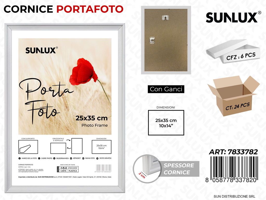 Cornice c/ Ganci 25*35CM 10*14