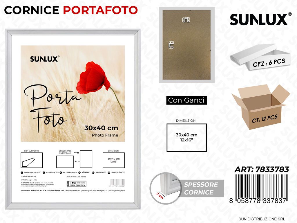 Cornice c/ Ganci 30*40CM 12*16