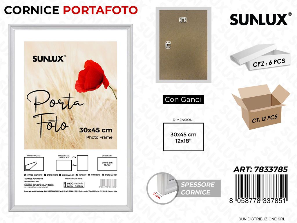 Cornice c/ Ganci 30*45CM 12*18