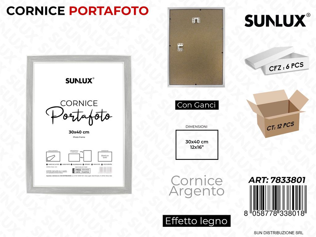 Cornice Arg. c/ Ganci 30*40CM 12*16