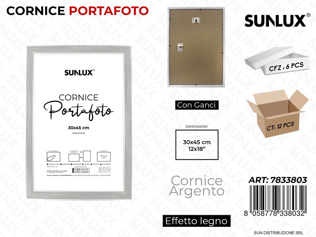 Cornice Arg. c/ Ganci 30*45CM 12*18