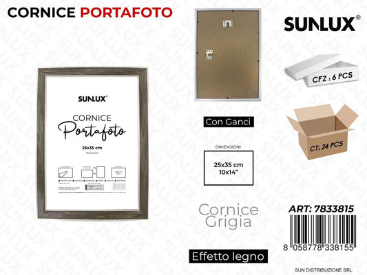 Cornice Grigio c/ Ganci 25*35CM 10*14