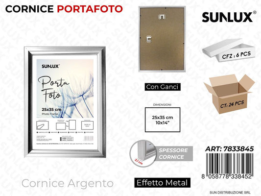 Cornice Argento c/ Ganci 25*35CM 10*14