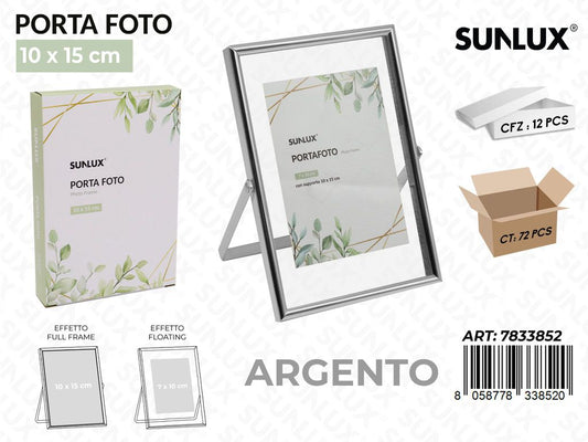 Sunlux Portafoto c/ Supp. Arg. 10*15CM