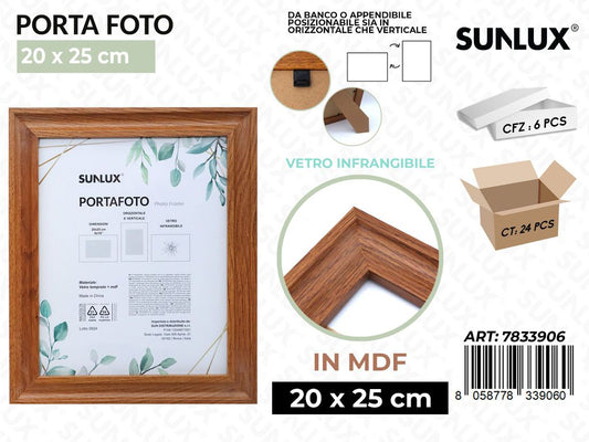 Sunlux Portafoto c/ Supp. Legno Mdf 20*25CM