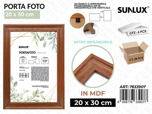 Sunlux Portafoto c/ Supp. Legno Mdf 20*30CM