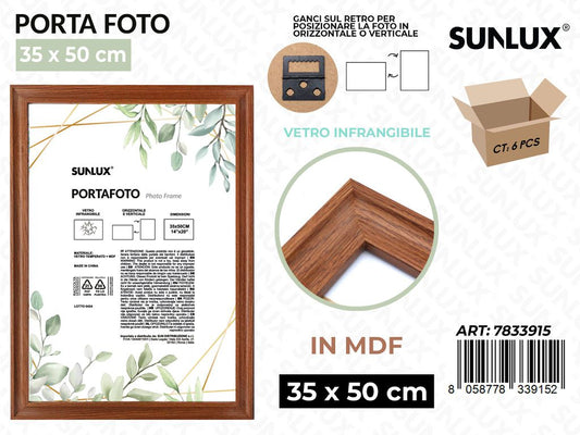 Sunlux Portafoto c/ Ganci Legno Mdf 35*50CM