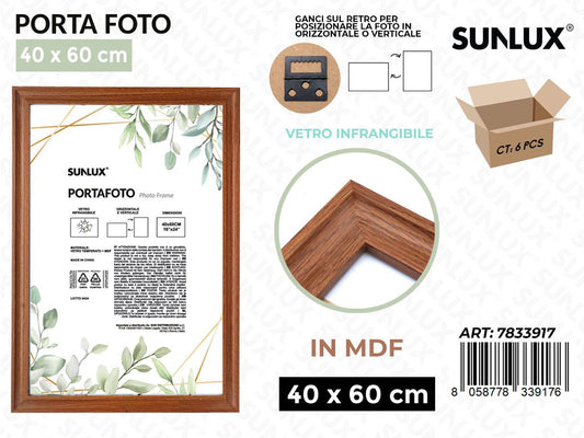 Sunlux Portafoto c/ Ganci Legno Mdf 40*60CM