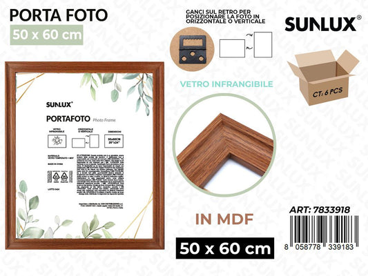 Sunlux Portafoto c/ Ganci Legno Mdf 50*60CM