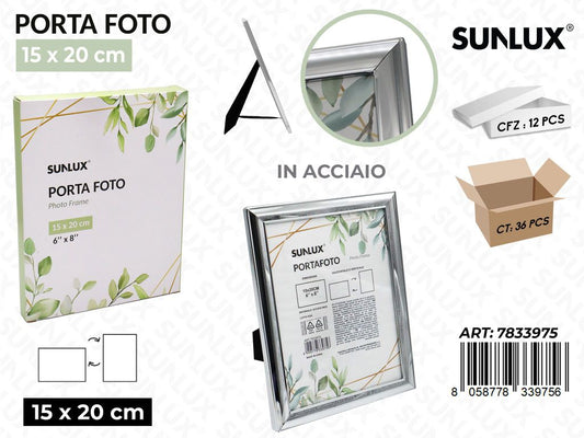 Sunlux Porta Foto Acciaio Arg. 15*20CM
