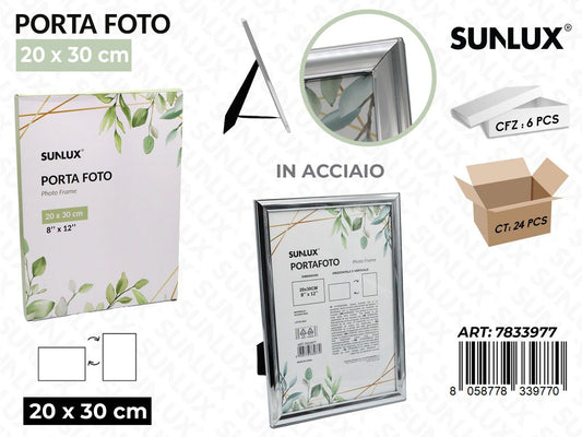 Sunlux Porta Foto Acciaio Arg. 20*30CM