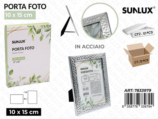 Sunlux Porta Foto Acc. Goffrato Arg. 10*15CM