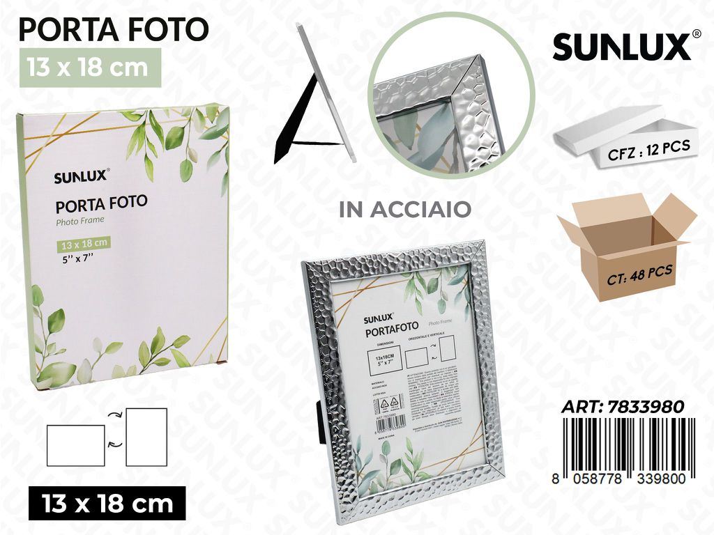 Sunlux Porta Foto Acc. Goffrato Arg. 13*18CM