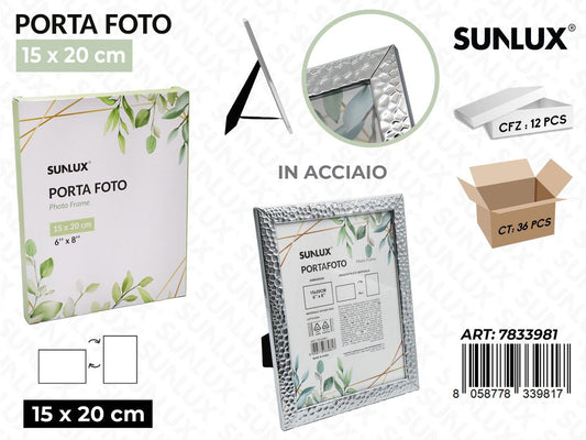Sunlux Porta Foto Acc. Goffrato Arg. 15*20CM