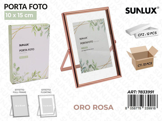 Sunlux Portafoto c/ Supp. Ororosa 10*15CM
