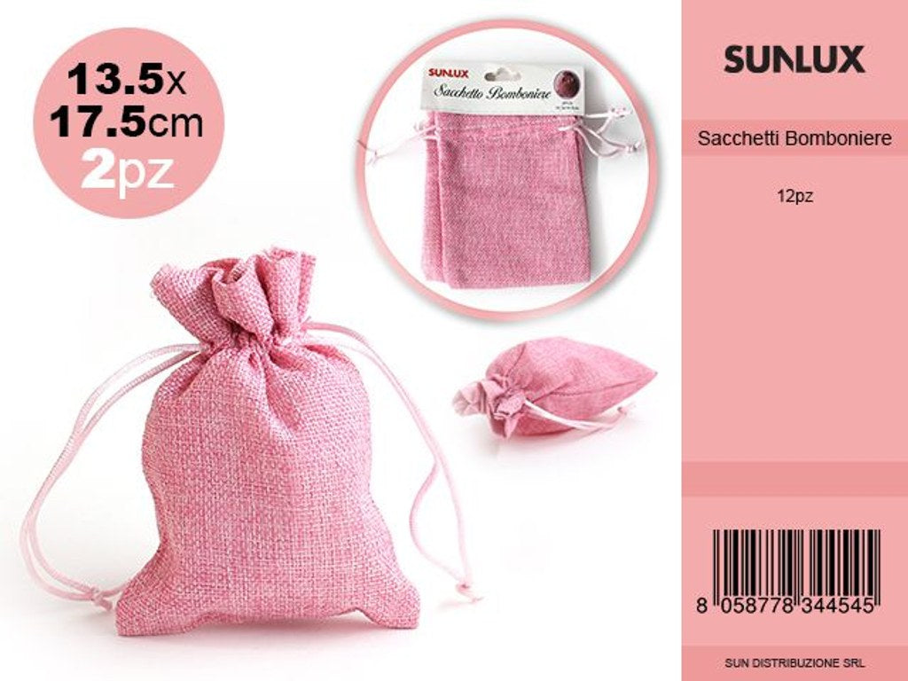Sacchetto Bomboniere 2PSC Rosa