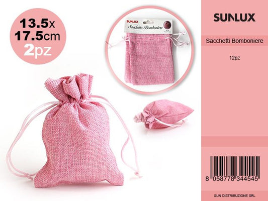 Sacchetto Bomboniere 2PSC Rosa