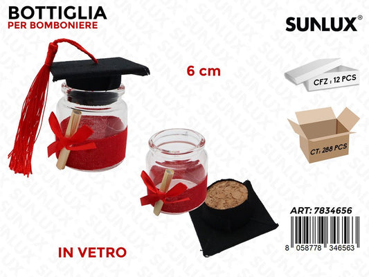 Bottiglia Vetro Laurea 6CM /Pz da 12CFZ