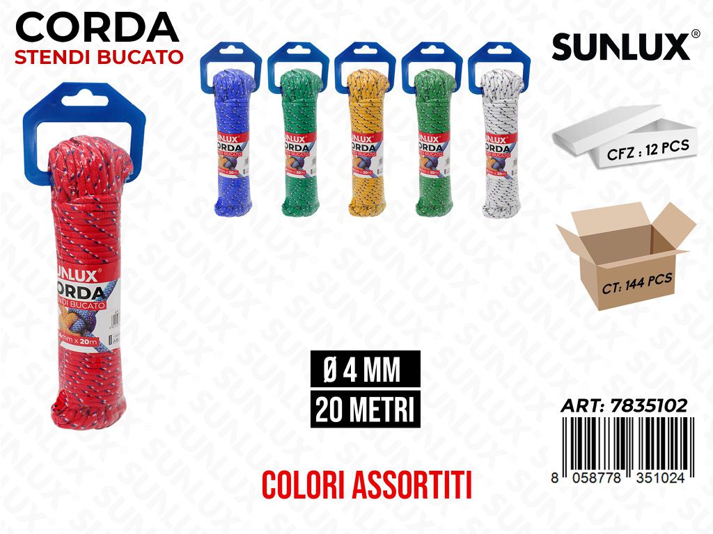 Corda Imballaggio in Nylon 4MM*20M/Pz da 12CFZ