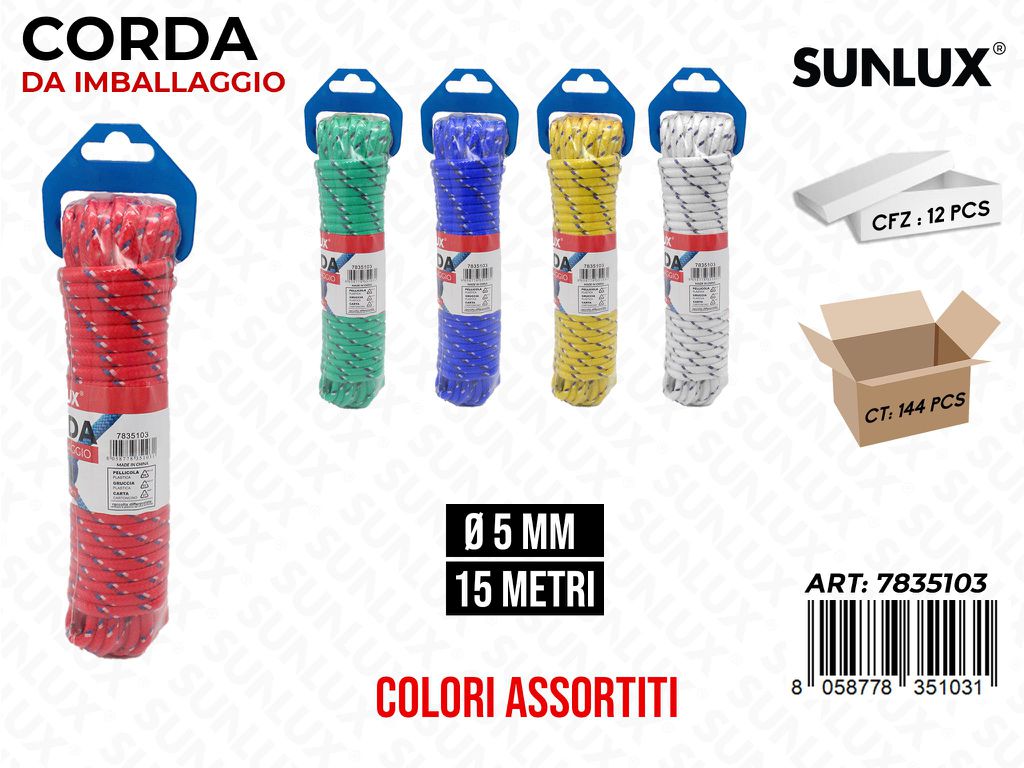 Corda Imballaggio in Nylon 5MM*15M/Pz da 12CFZ