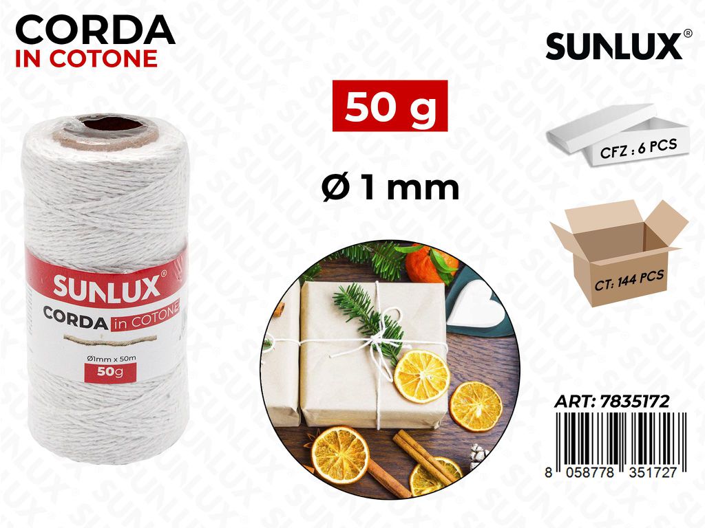 Corda in Cotone 1MM 50GR