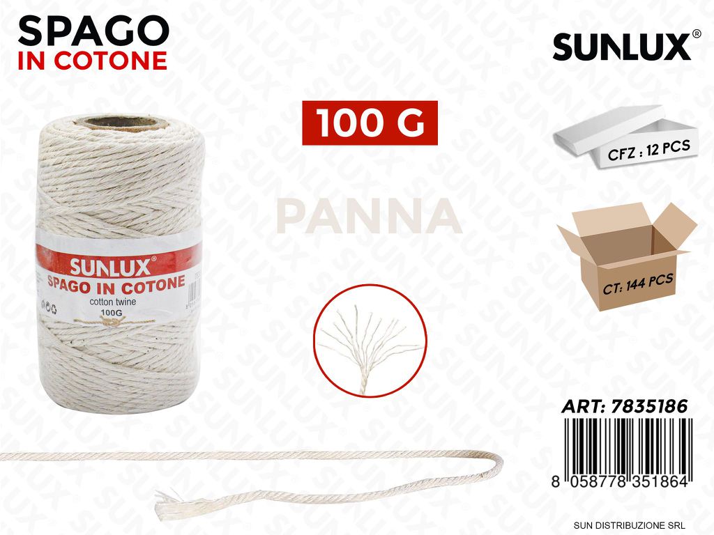 Spago in Cotone Panna 100G