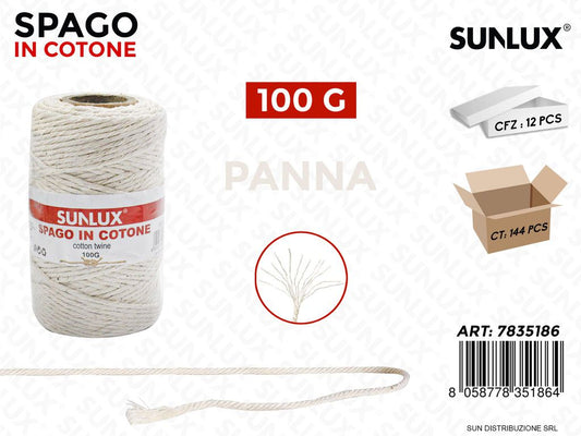 Spago in Cotone Panna 100G