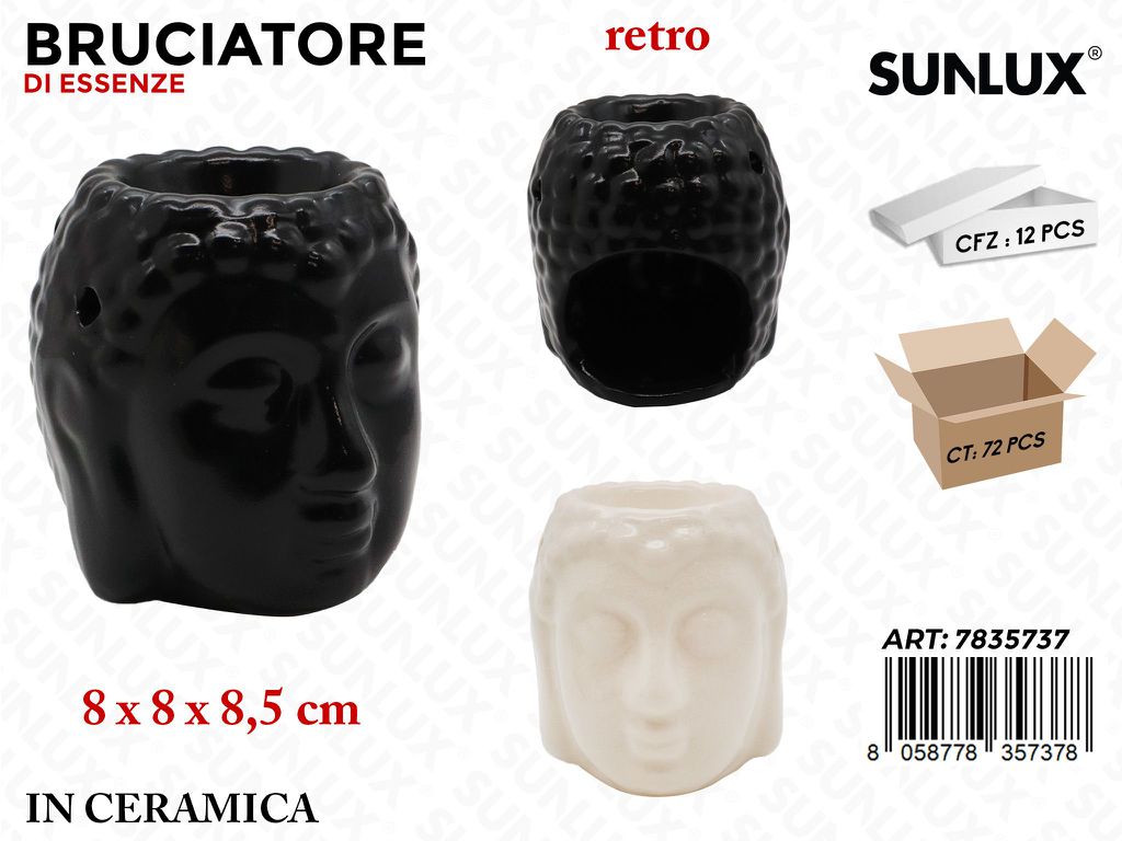 Sunlux Bruciatore di Essenze Ceramica 8*8*8.5CM Ass.