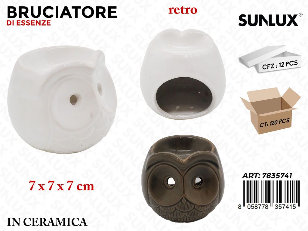 Sunlux Bruciatore di Essenze Ceramica 7*7*7CM Ass.